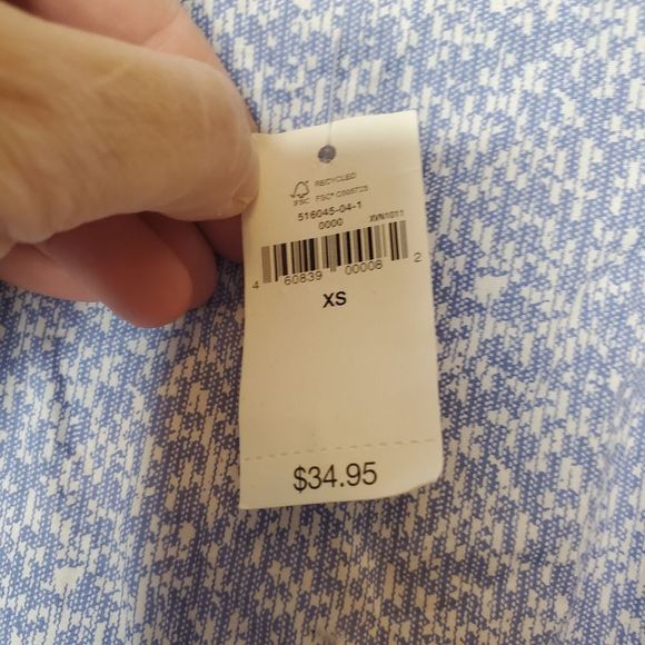 GAP Sleeveless Cotton Shell Tank XS Blue NWT - Picture 3 of 6